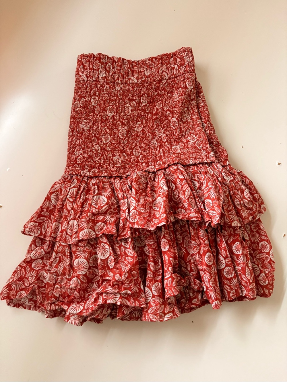 loft Smocked Waist Skirt